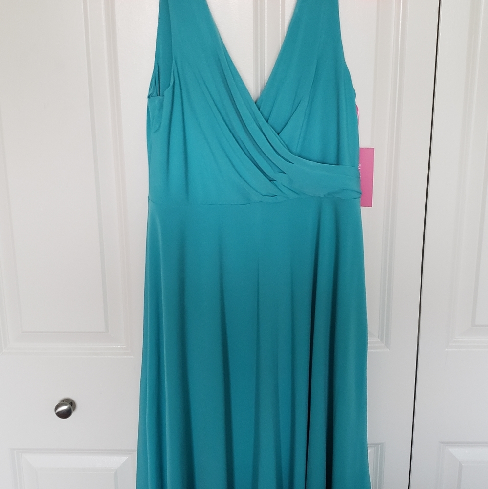 Turquoise Knee Length Dress
